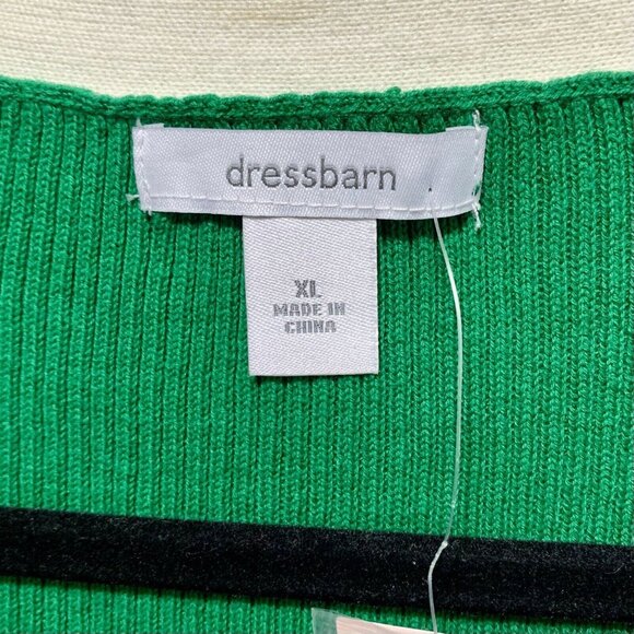 VTG Y2K Dress Barn Womens Long Sleeve Button Up Cardigan Sweater Green Sz M NWT - Picture 2 of 11